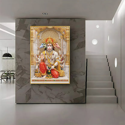 Eternal Blessings Of Bajarang Bali Premium Acrylic Vertical Wall Art