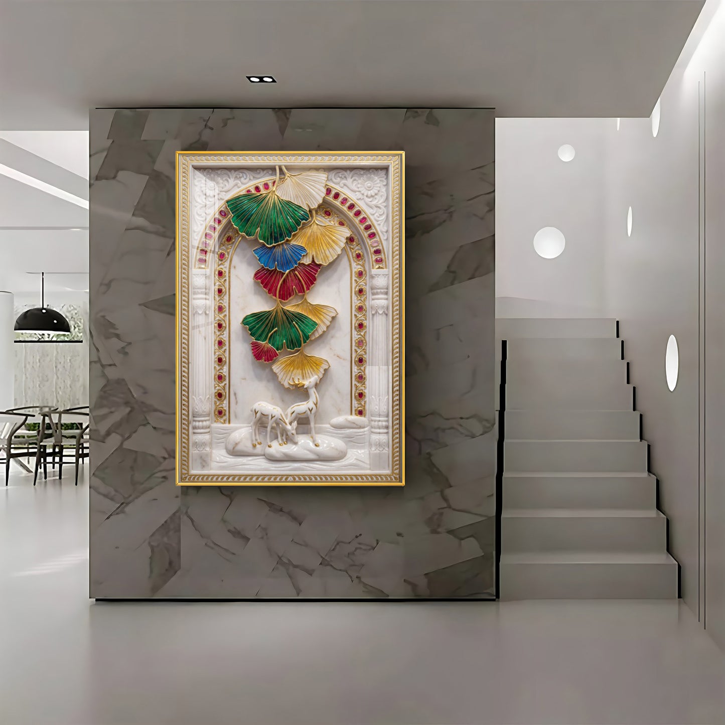 Elegant Feather Premium Acrylic Vertical Wall Art