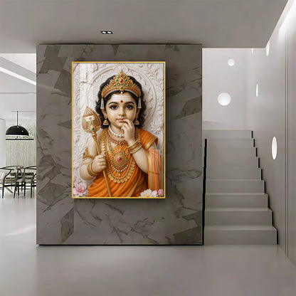 Bala Murugan Premium Acrylic Vertical Wall Art
