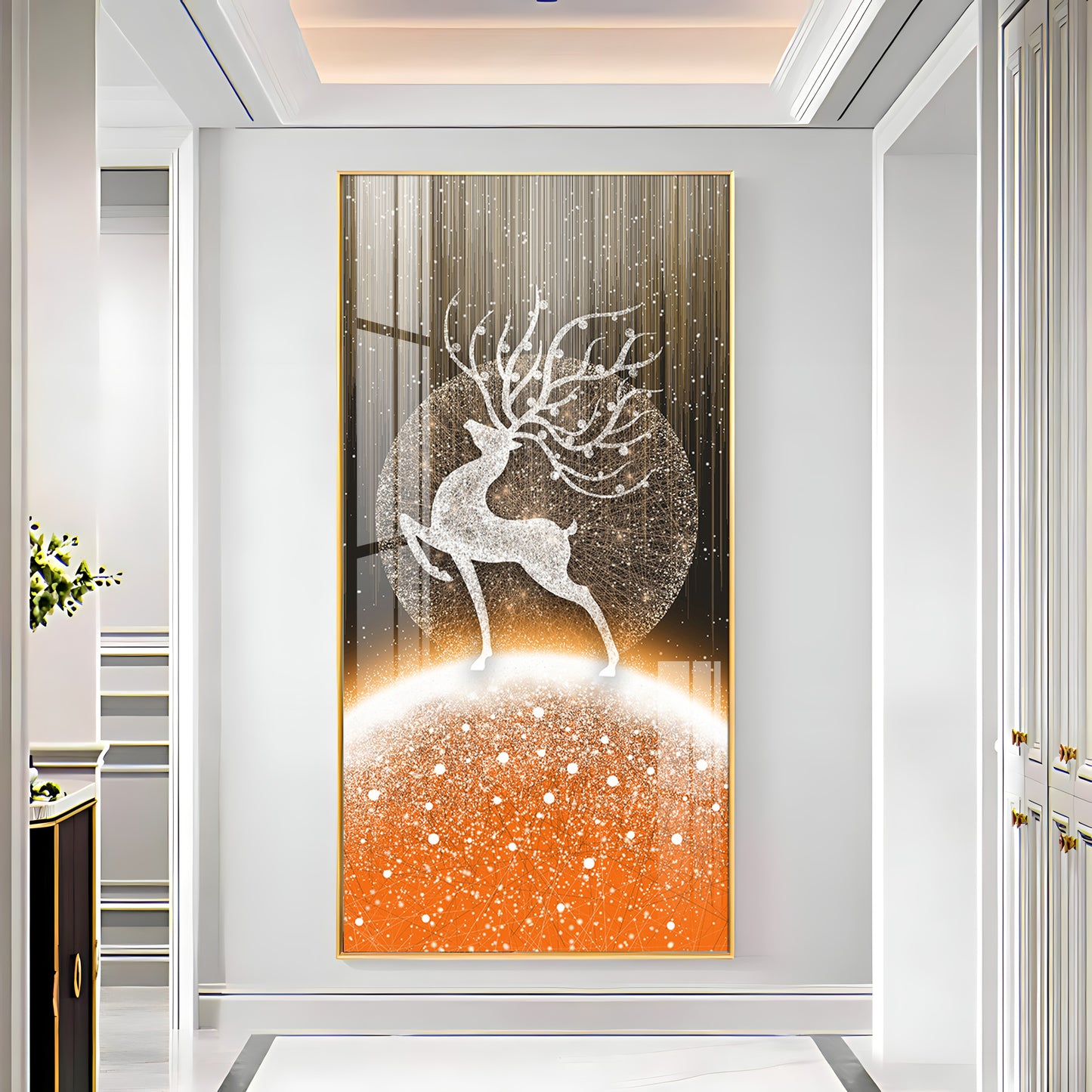 Deer Pure Elegance Premium Acrylic Vertical Wall Art
