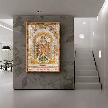 Hindu God Tirupati Venkatachalapathy Premium Acrylic Vertical Wall Art