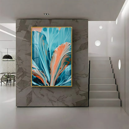 Vibrant Bloom Fusion Premium Acrylic Vertical Wall Art