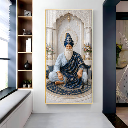 Divine Baba Deep Singh Premium Acrylic Vertical Wall Art