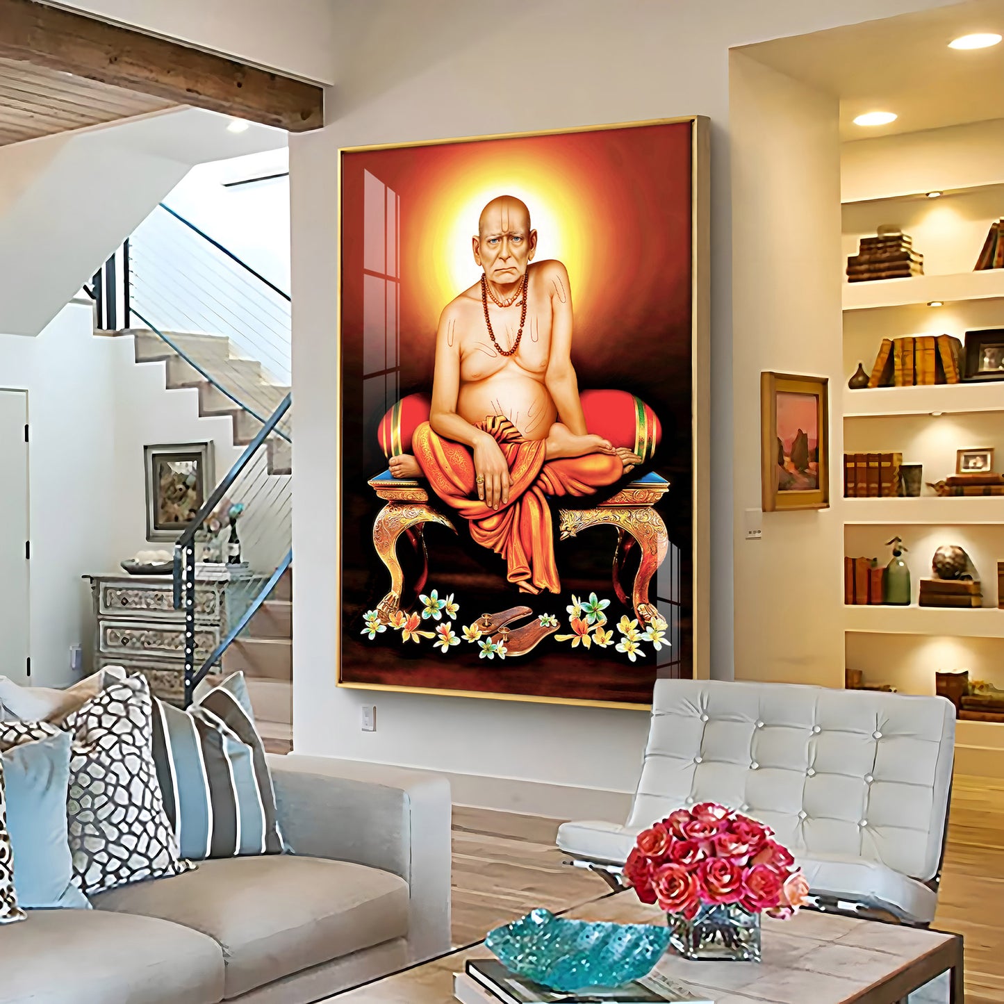 Portrait of Shri Swami Samartha Premium Vertical Acrylic Wall Art