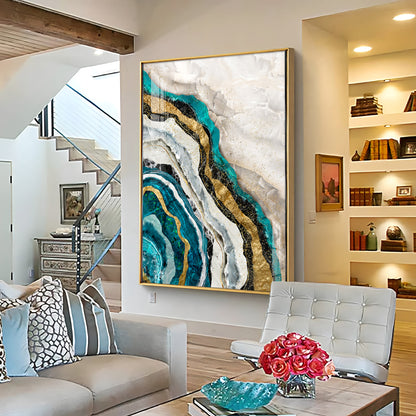 Timeless Striped Elegance Premium Acrylic Vertical Wall Art