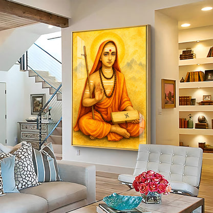 Shri Shankaracharya Ji Premium Acrylic Vertical Wall Art
