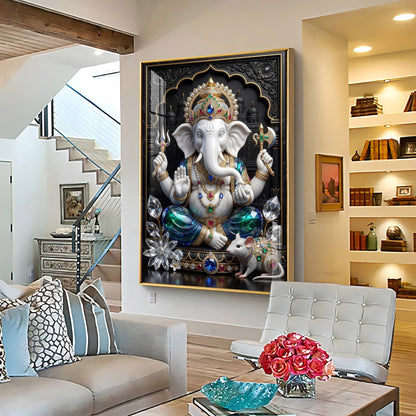 Hindu Deity Ganpati Ji Premium Acrylic Vertical Wall Art