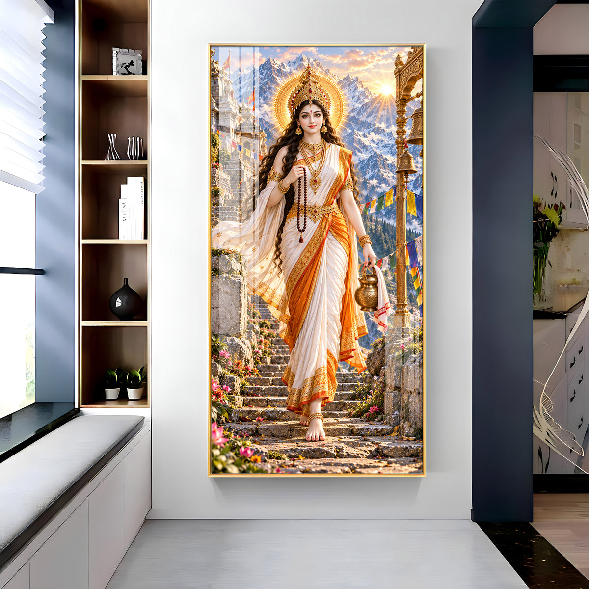 Divine Brahmacharini Maa Premium Acrylic Vertical Wall Art