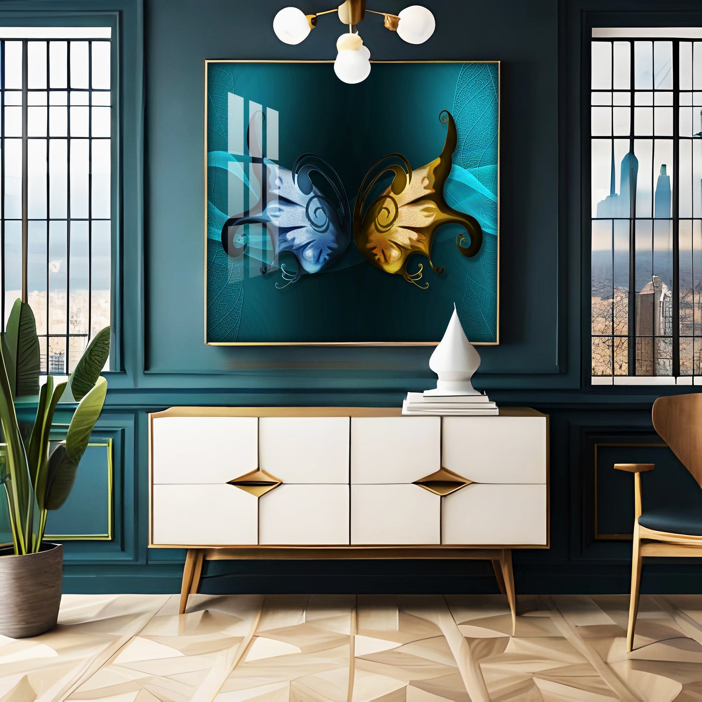 Butterfly Wings Premium Acrylic Square Wall Art