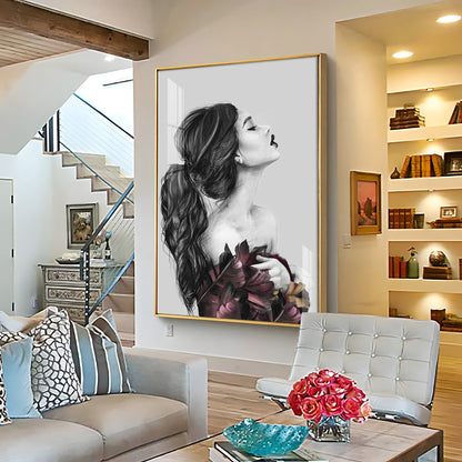 Charm Of Modern Girl Premium Acrylic Vertical Wall Art