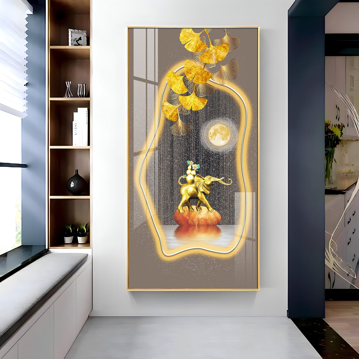 Elephant Equine Elegance Premium Acrylic Vertical Wall Art