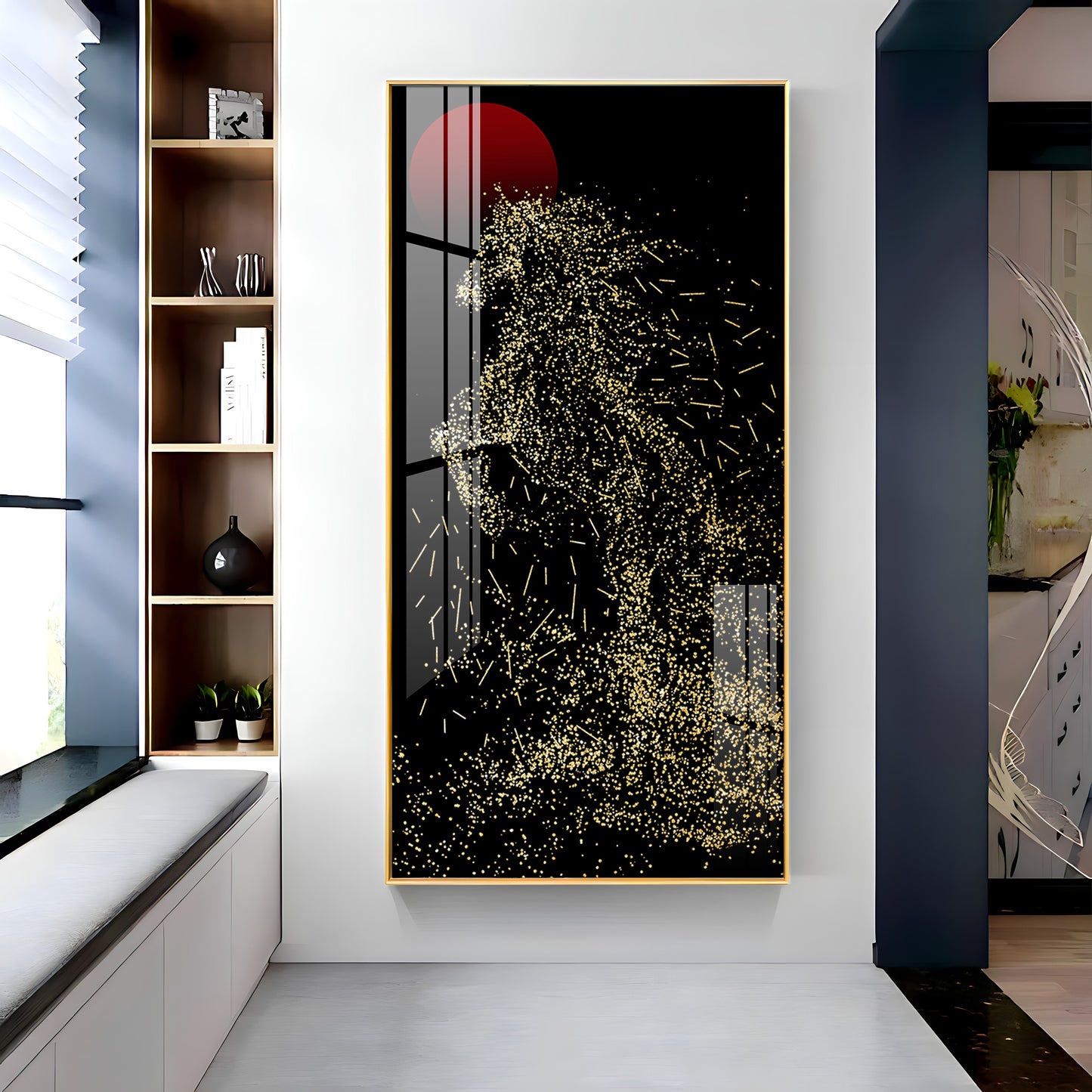 Dazzling Silver Horse Premium Acrylic Vertical Wall Art