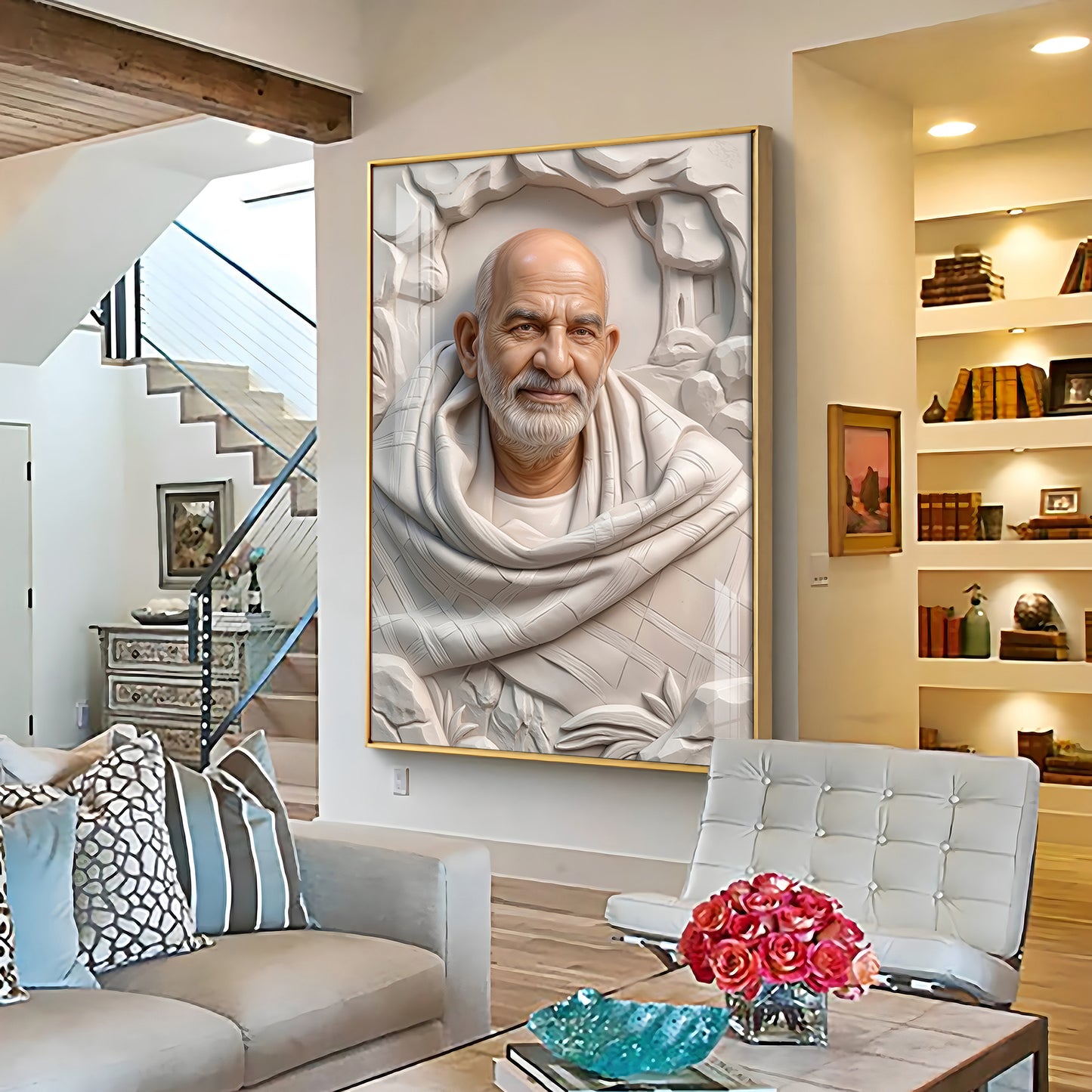 Neem Karoli Baba Ji Premium Acrylic Vertical Wall Art