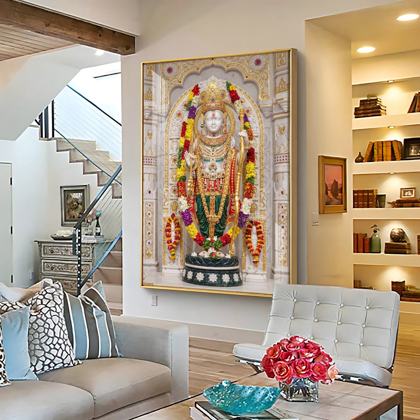 Lord Ram Premium Acrylic Vertical Wall Art