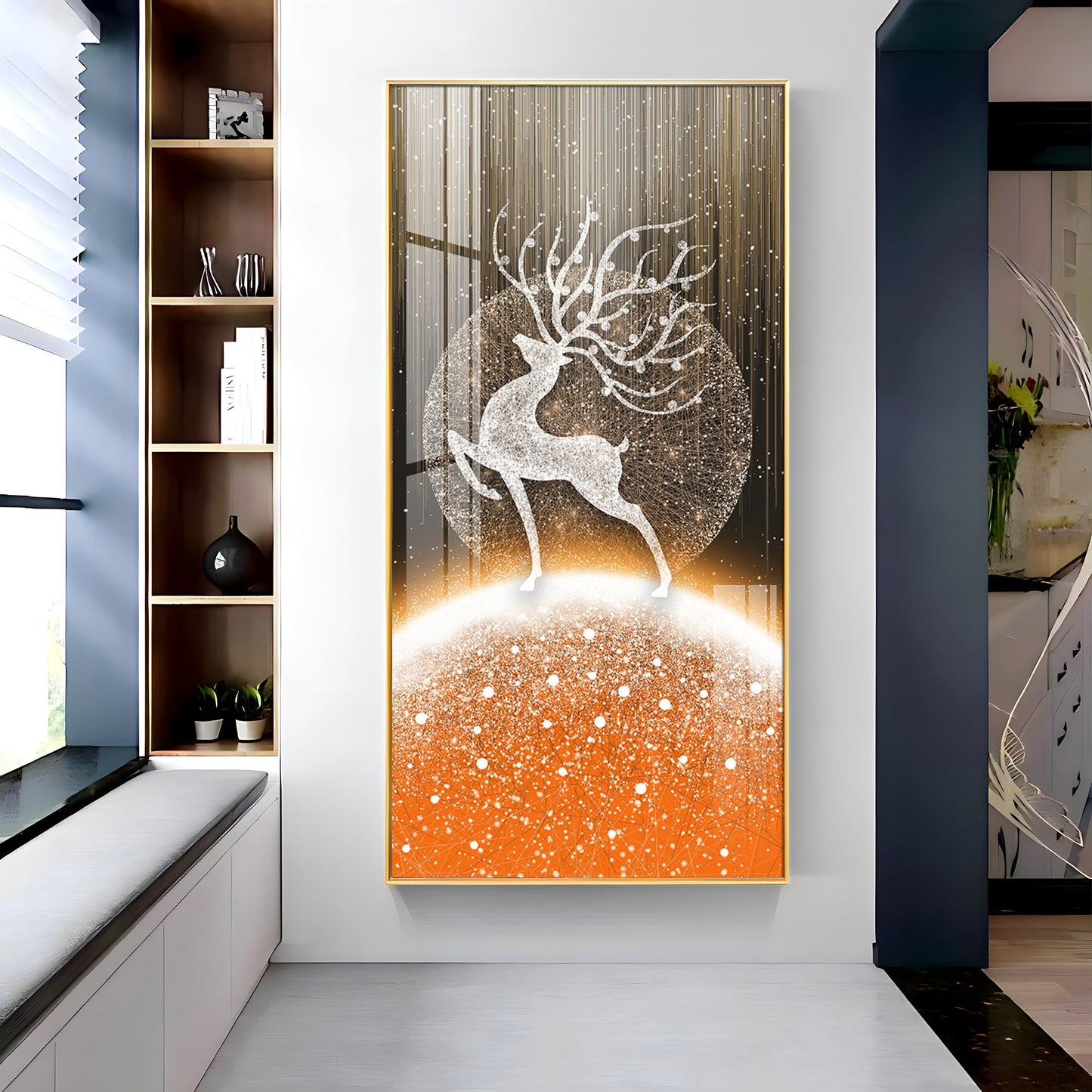 Deer Pure Elegance Premium Acrylic Vertical Wall Art