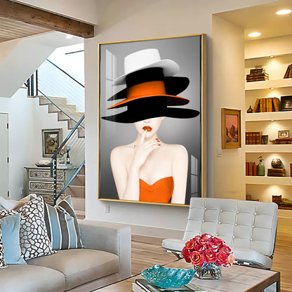 Modern Girl Classy Look Premium Acrylic Vertical Wall Art