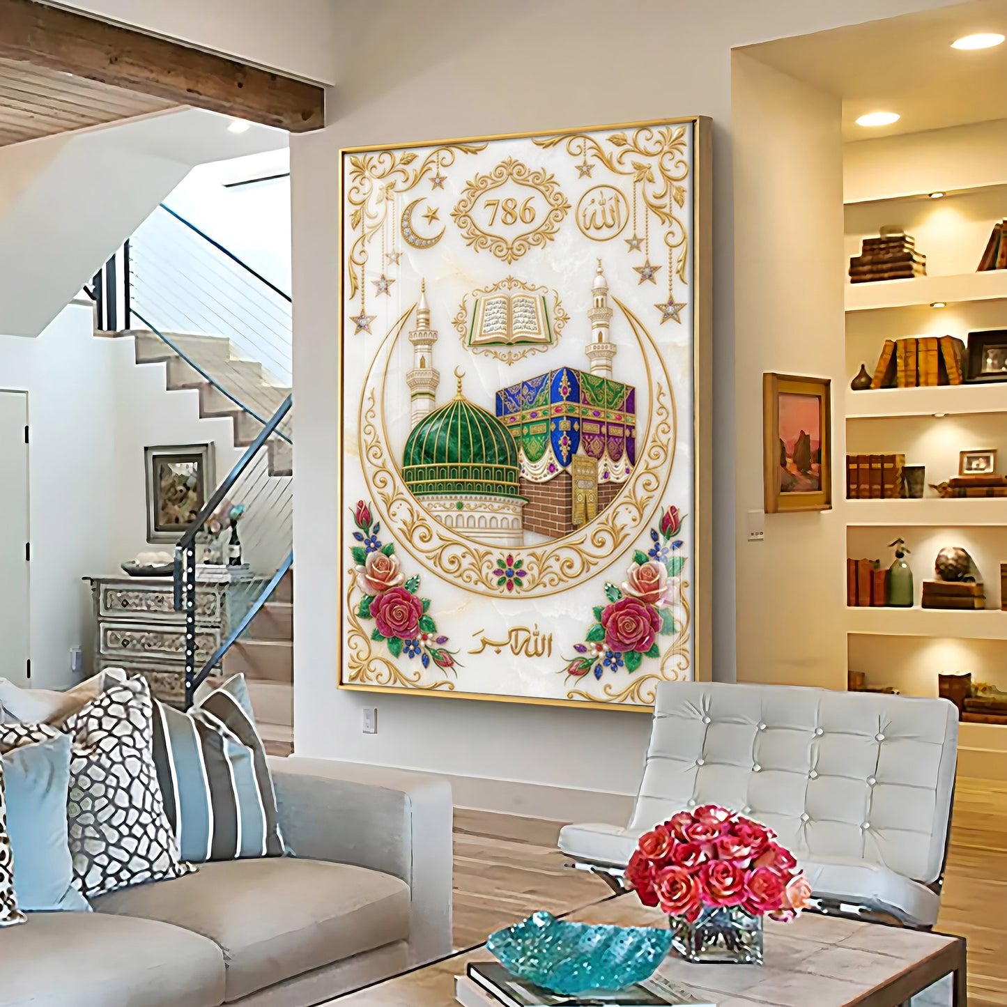 Kaaba & Al-Masjid An-Nabawi Premium Acrylic Vertical Wall Art
