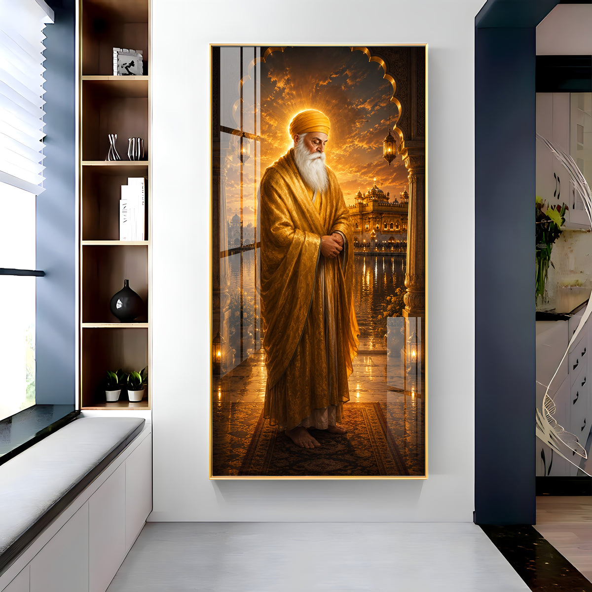 Founder Of Sikhism Guru Nanak Dev Ji Premium Acrylic Vertical Wall Art