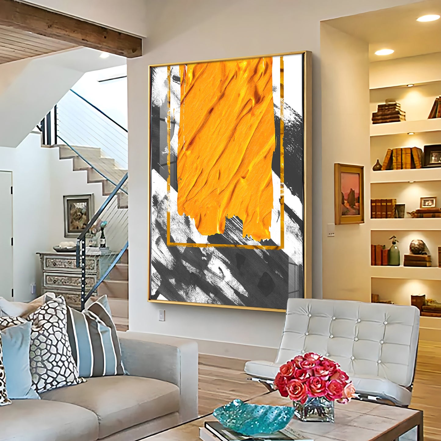 Vivid Strokes Of Sunshine Premium Acrylic Vertical Wall Art