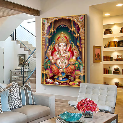 God Ganesha Premium Acrylic Vertical Wall Art