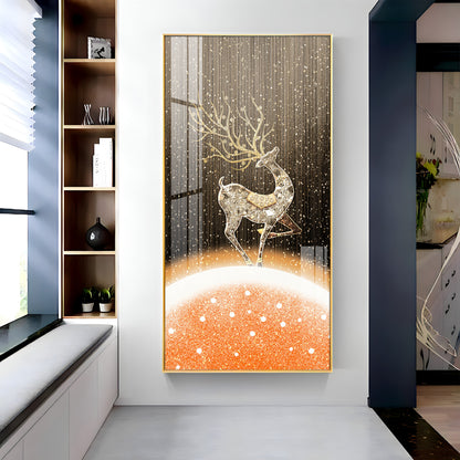 Tranquil Deer Portrait Premium Acrylic Vertical Wall Art