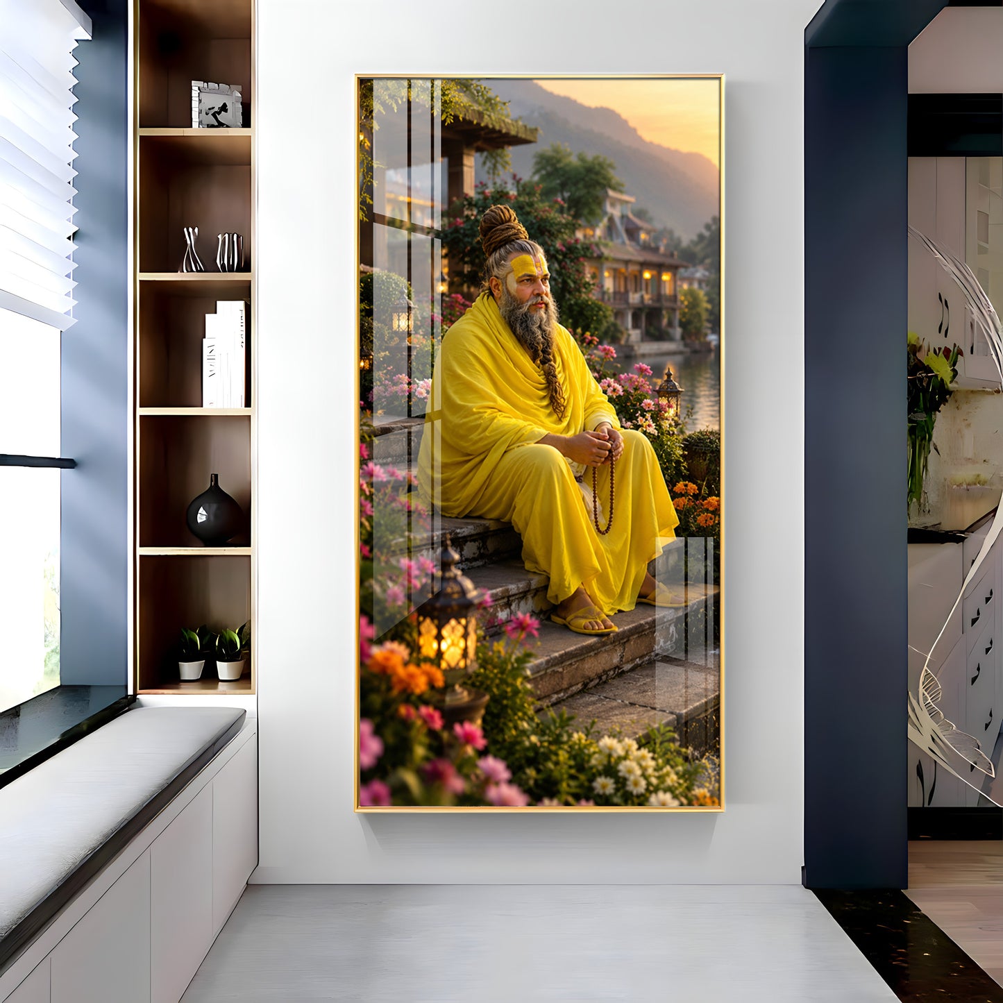 Shri Premanand Ji Maharaj Premium Acrylic Vertical Wall Art