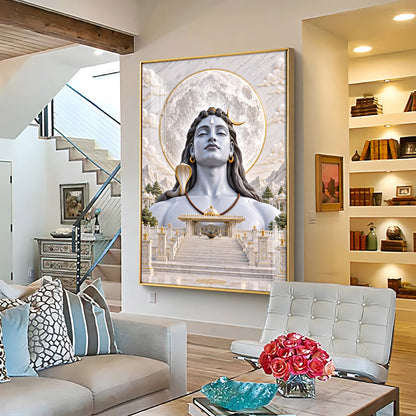 Adiyogi Shiva Premium Acrylic Vertical Wall Art