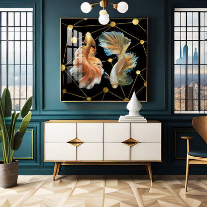 Betta Fish Premium Acrylic Square Wall Art