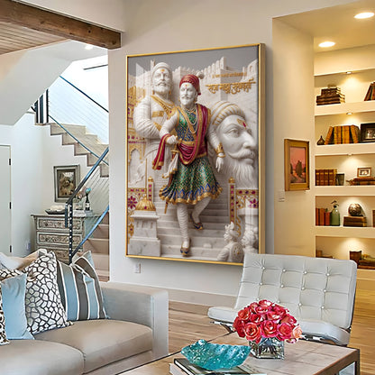 Shivaji Maharaj Premium Acrylic Vertical Wall Art