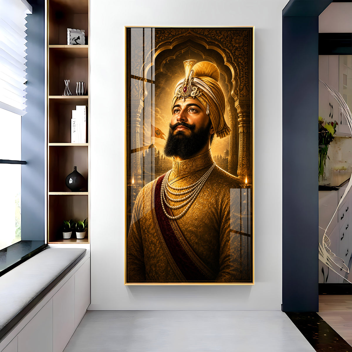Spiritual Guru Gobind Singh Ji Premium Acrylic Vertical Wall Art