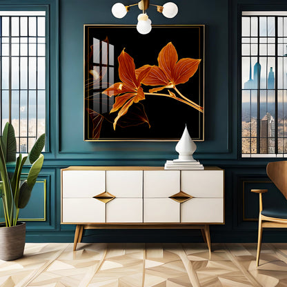 Orange Lily Premium Acrylic Square Wall Art