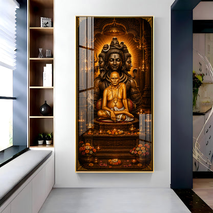 Sacred Swami Samarth Premium Acrylic Vertical Wall Art