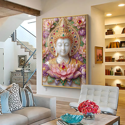 Lord Gautam Buddha Premium Acrylic Vertical Wall Art
