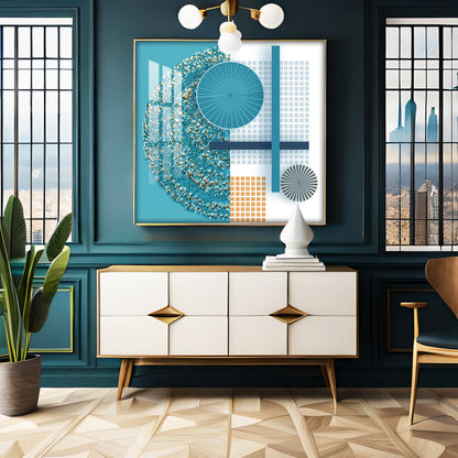 Gold Emboss Premium Acrylic Square Wall Art