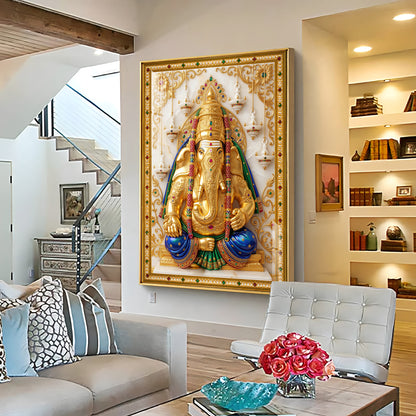 Pillayarpatti Karpaga Vinayagar Premium Acrylic Vertical Wall Art