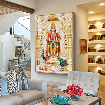 Divine Kartikeya Premium Acrylic Vertical Wall Art