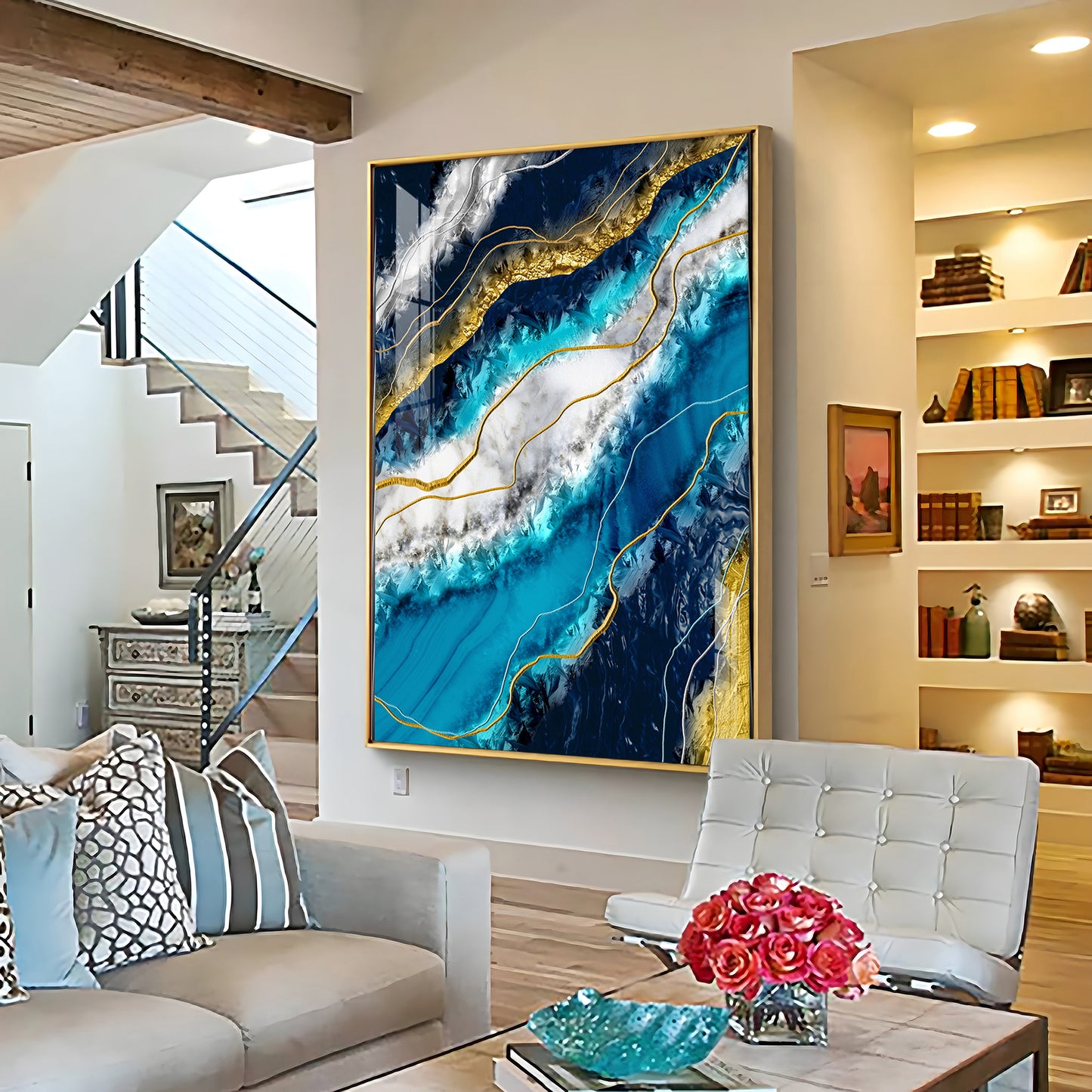 Oceanic Harmony Premium Acrylic Vertical Wall Art