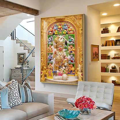 Divine Shri Kashtbhanjande hanuman Ji Premium Acrylic Vertical Wall Art