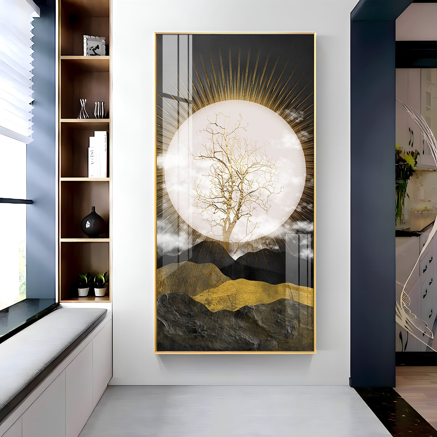 Full Moon Premium Acrylic Vertical Wall Art