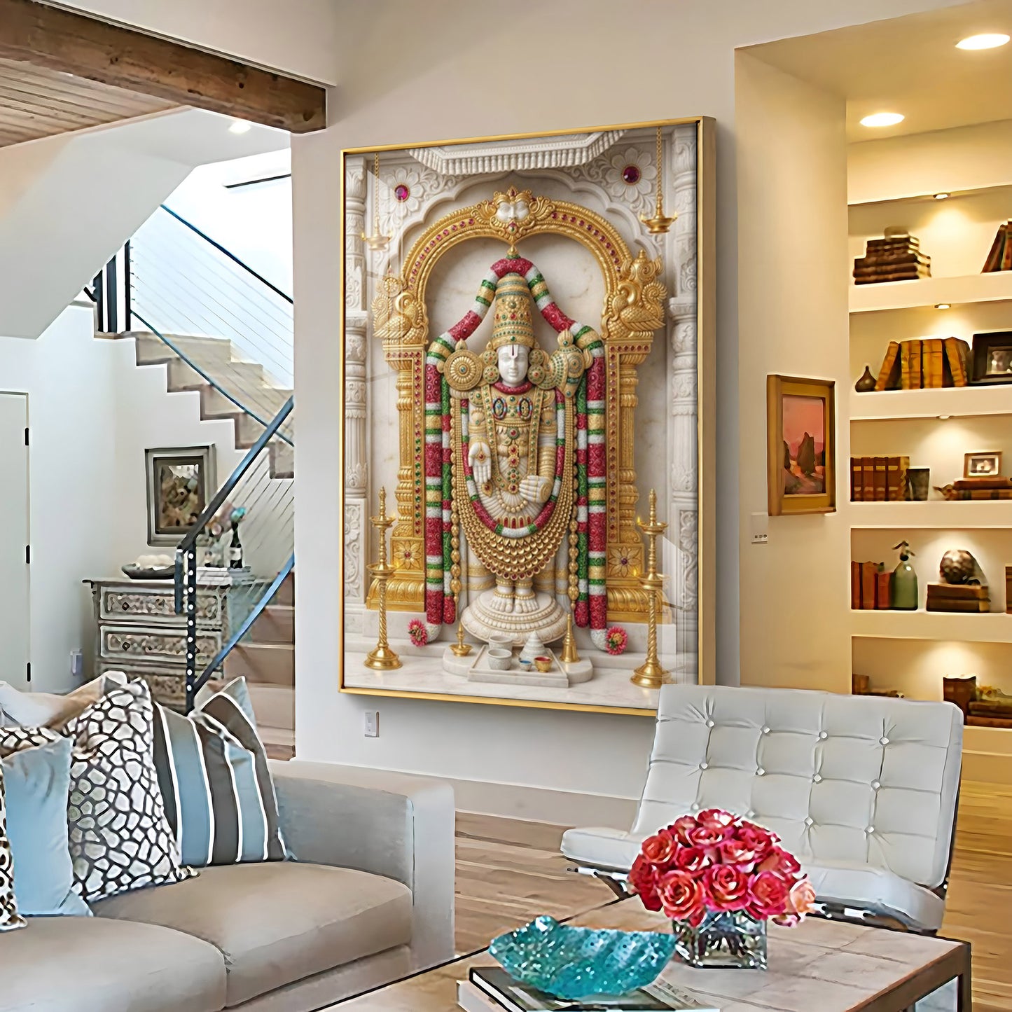 Divine Shree Venkateswara Premium Acrylic Vertical Wall Art