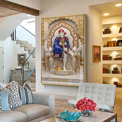 Om Sai Ram Premium Acrylic Vertical Wall Art