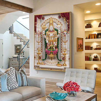Maa Laxmi Lord Venkateswara Premium Acrylic Vertical Wall Art