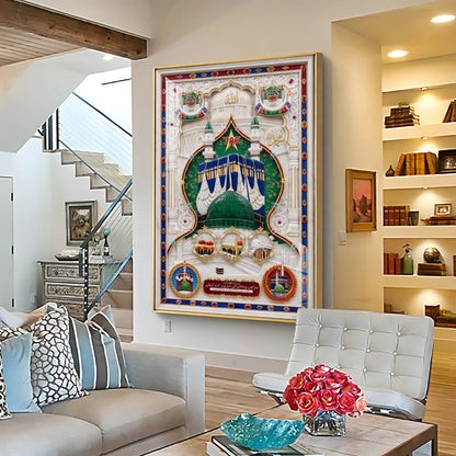 Islamic Holy Masjid Premium Acrylic Vertical Wall Art