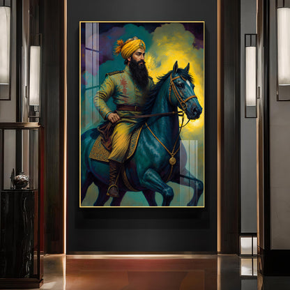 Sikh Warrior Premium Acrylic Vertical Wall Art