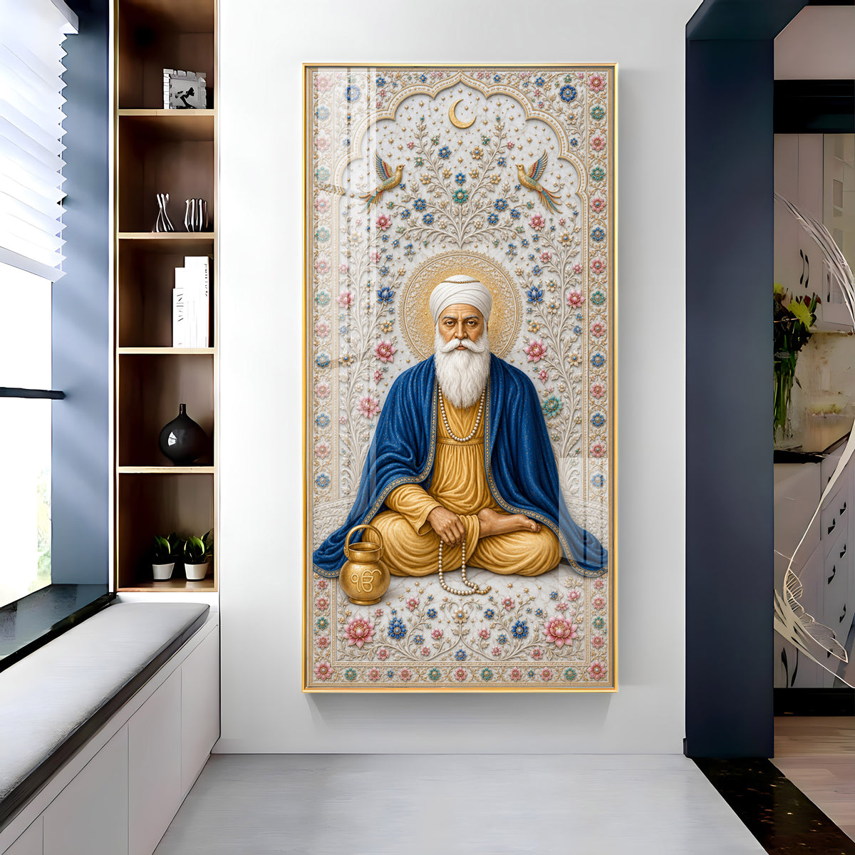 Holy Guru Nanak Dev Ji Premium Acrylic Vertical Wall Art