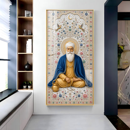 Holy Guru Nanak Dev Ji Premium Acrylic Vertical Wall Art