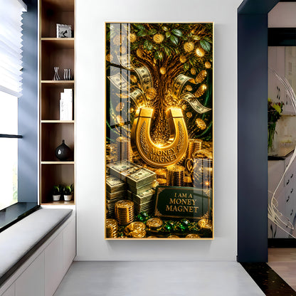 Money Magnet Premium Acrylic Vertical Wall Art