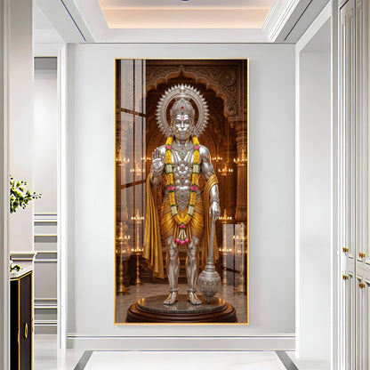 Jay Bajrangbali Premium Acrylic Vertical Wall Art