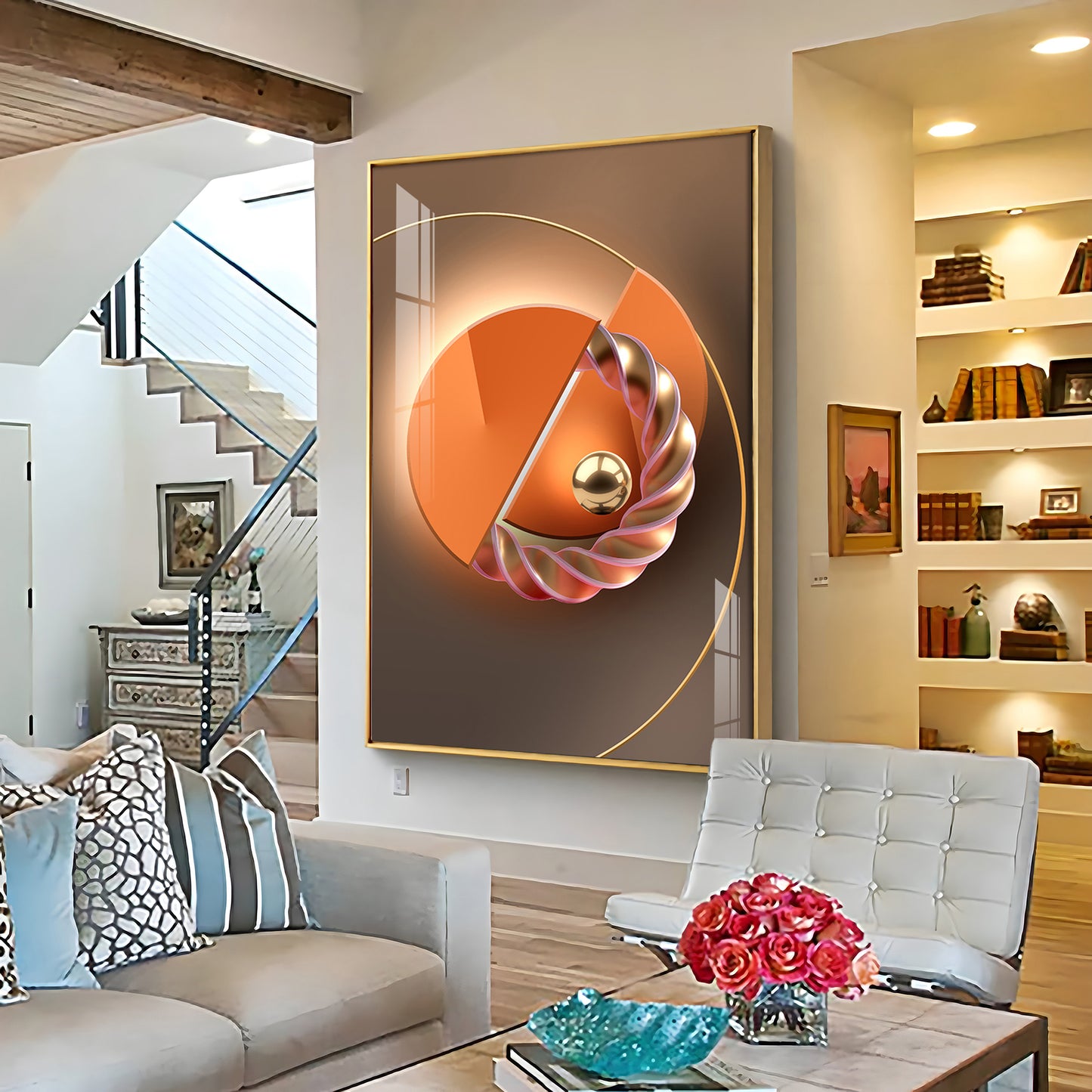 Abstract Geometry Premium Acrylic Vertical Wall Art