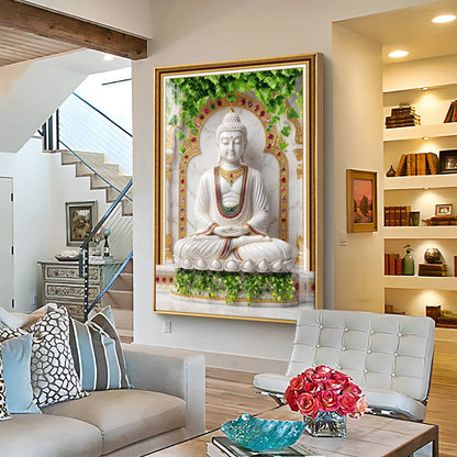 Spiritual Meditating Buddha Premium Acrylic Vertical Wall Art